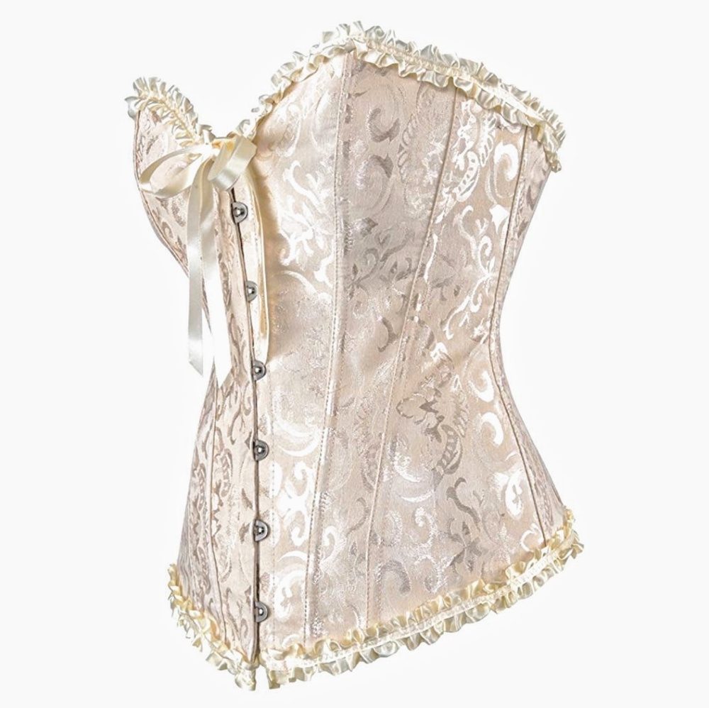Victorian vintage steel boned corset set - Picture 2 of 7